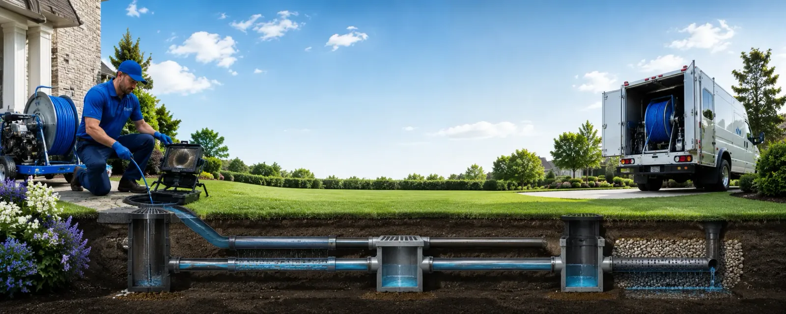 Outdoor drain cleaning information for Lund, NV